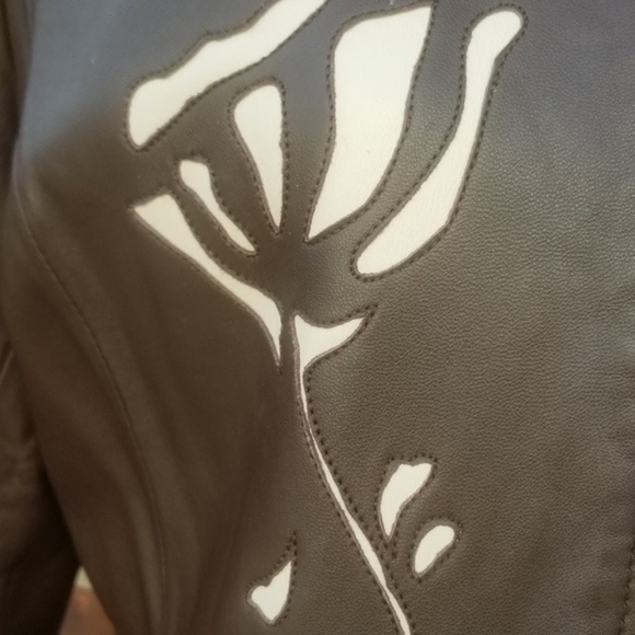 Vintage Pamela McCoy leather jacket M - Picture 2 of 9